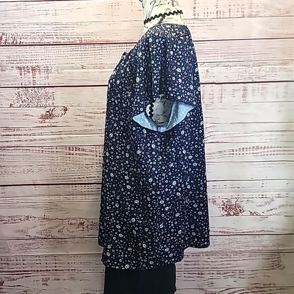 SimpleFun floral short sleeve blouse - Picture 4 of 7